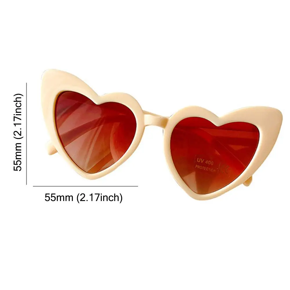 Óculos de sol em forma de coração para crianças, acessórios, óculos de sol para crianças, meninos e meninas