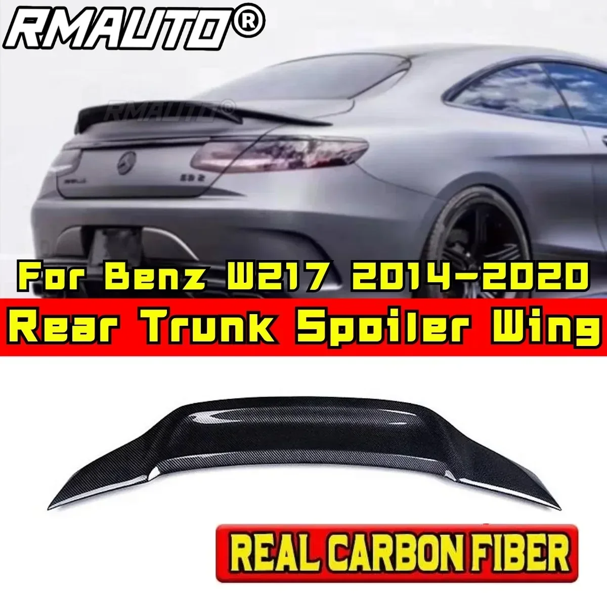 For Mercedes-Benz S Class W217 C217 S63 S65 AMG Coupe 2014-2020 Rear Wing Exterior Part Car Rear Trunk Spoiler Car Accessories