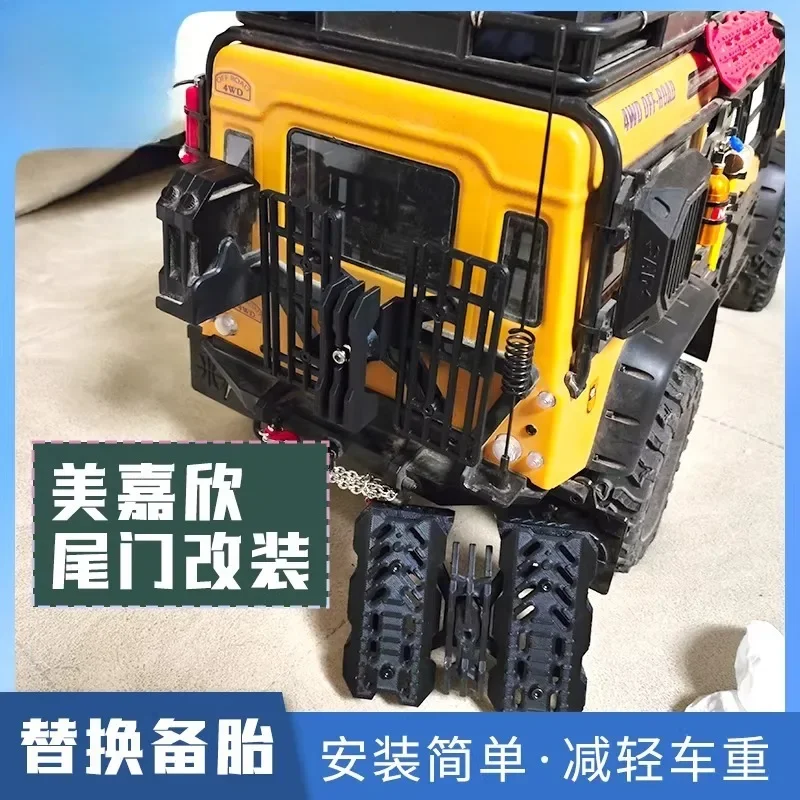 1/8 MJX H8H RC Crawler Tailgate Upgrade Kit,Folding Storage Shelf Mount,Recovery Board Bracket,Damage-Free Install Upgrade Parts
