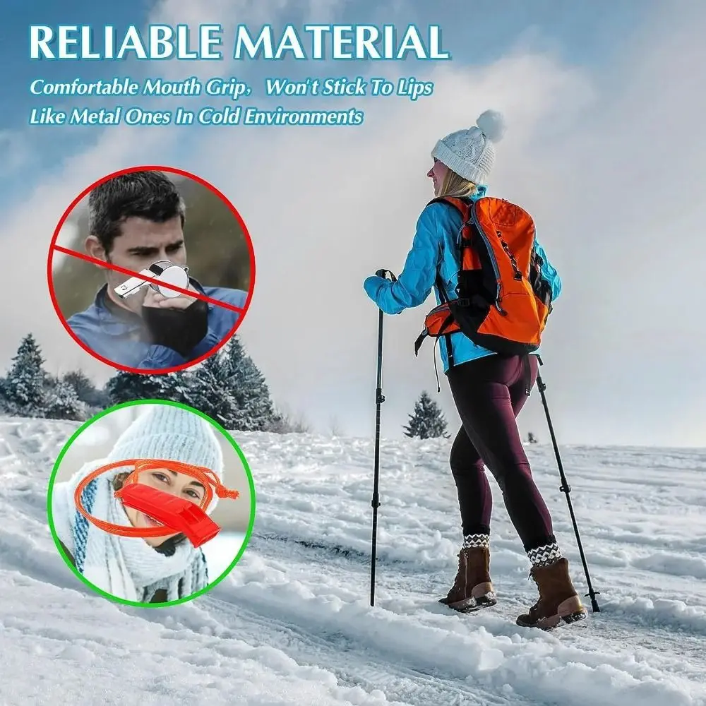 Anti loss Clip Outdoor Survival Whistle Loud Equipment Double Pipe Whistle Handmade Waterproof Rescue Emergency Whistle