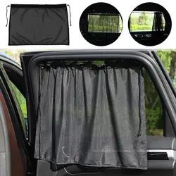 Car Sunshade Curtains Summer For Car Side Window Shades SUV Curtains Blocks UV Rays Keeps Interior Cool Sunshade Auto Access