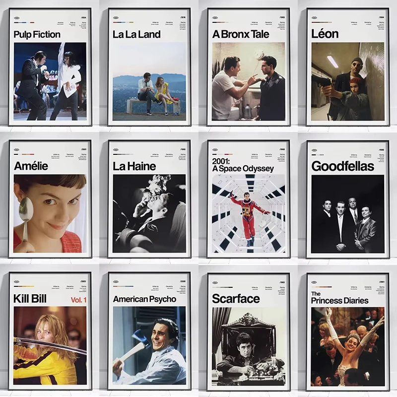 MINISO-Póster de película clásica Vintage, Pulp Fiction Kill Bill 5D, Kit de incrustaciones de pintura de diamante hecho a mano, arte, artesanía, taladro, decoración de Roma