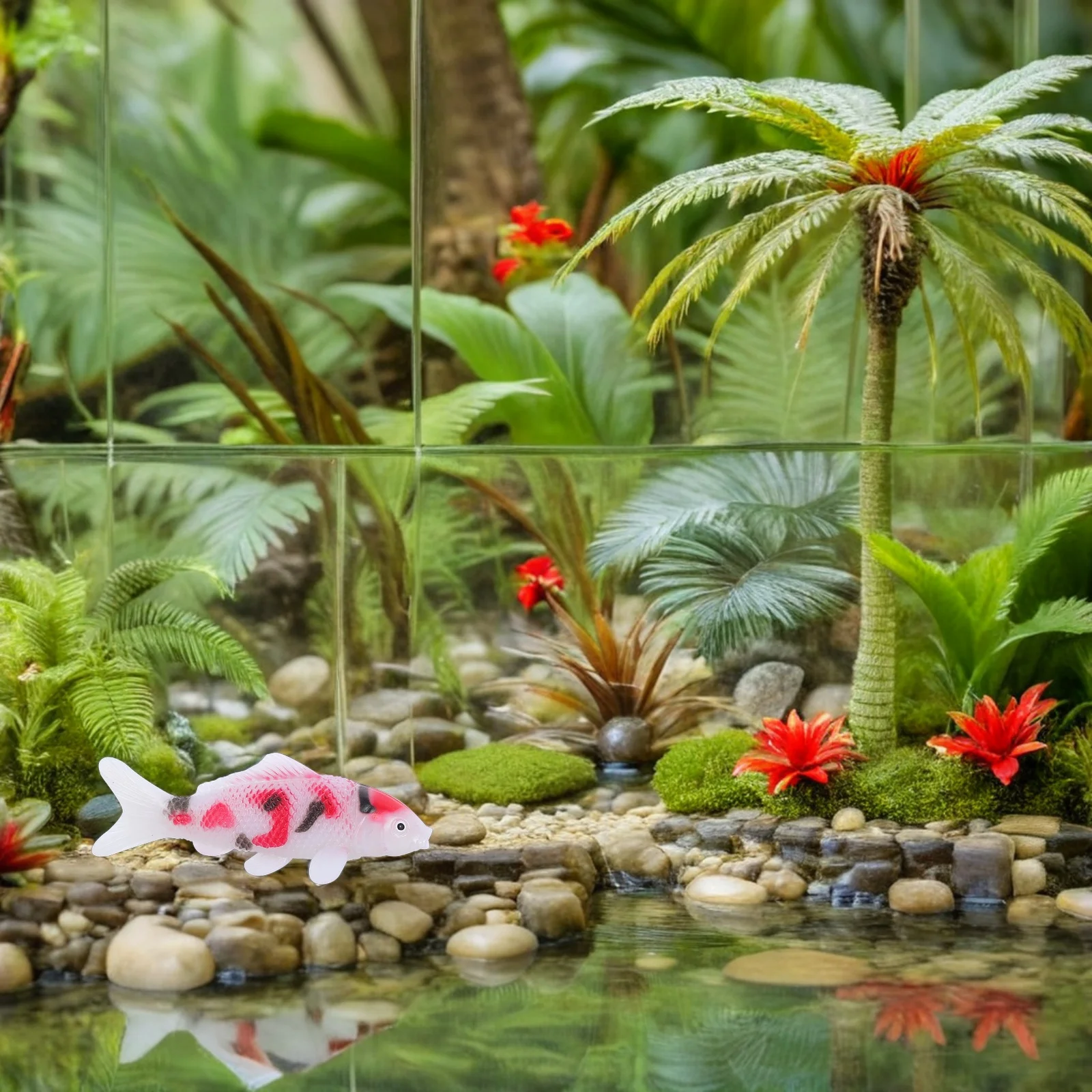 

3pcs Mini Koi Figurines Realistic Aquarium Decor For Fish Tank Pond Fountain Birdbath Artificial Koi Fish Decorations Garden