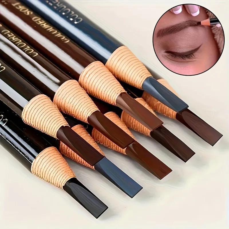 10pcs Hengsi Waterproof and Long-lasting Tear Off Eyebrow Pencil - No Need to Sharpen, Anti Smudging Suitable for All Skin Types