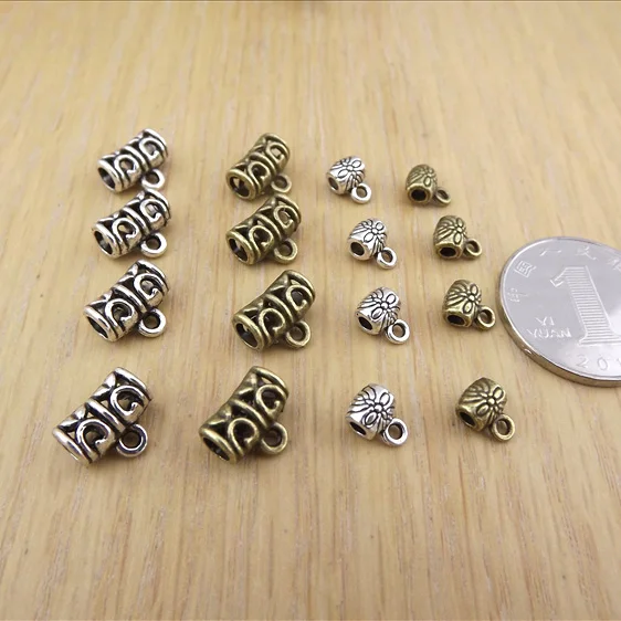 

Jewelry finding & components parts Handmade beaded material diy jewelry accessories Tibetan bend pendant drop #JZ229