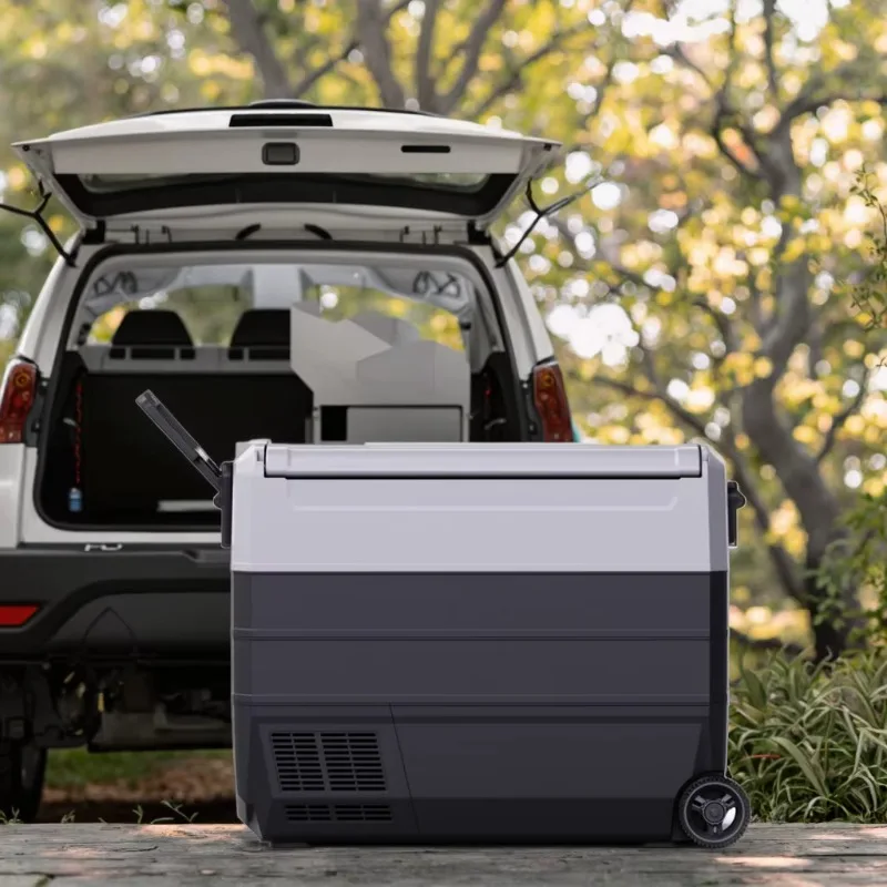 60L Portable Car Refrigerator for New Energy Vehicle Compressor Refrigeration Small Refrigerator Household Use Plastic