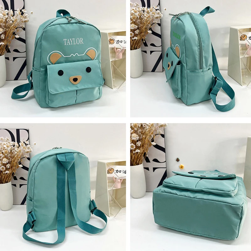 تصميم الراكون الكرتوني الجديد المطرز، رواية وعصرية، متوفر بـ 6 ألوان، حقيبة ظهر لطيفة، حقيبة ظهر كاجوال. #5