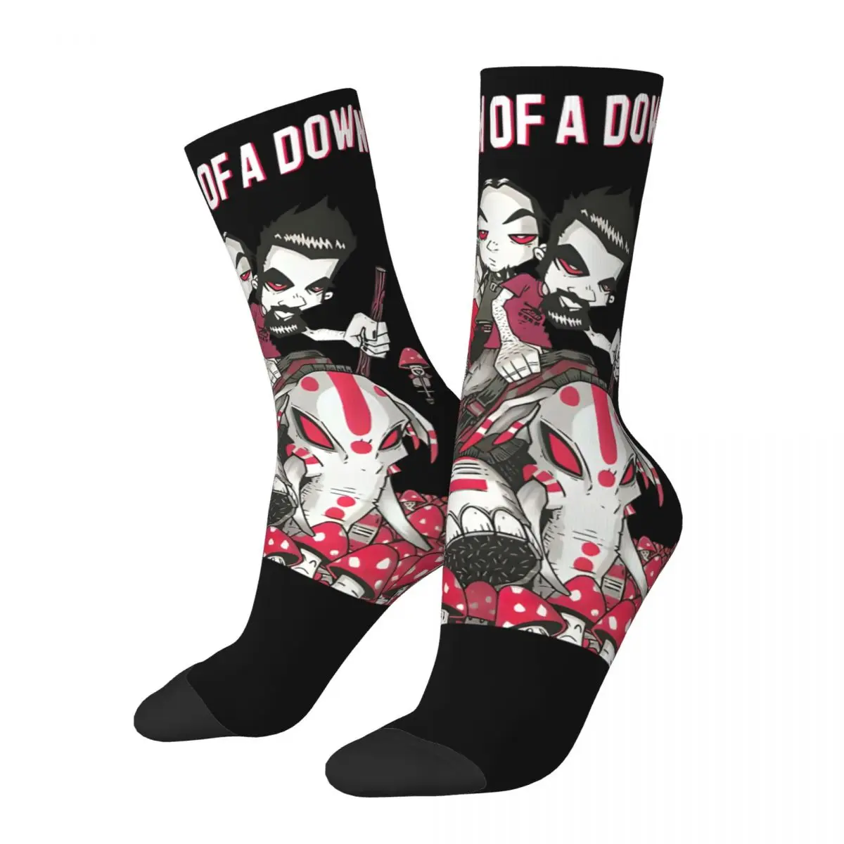 Happy Funny Men's compression Socks System Of A Down Cartoon Vintage Harajuku System Of A Down Hip Hop Novelty Seamless Crew