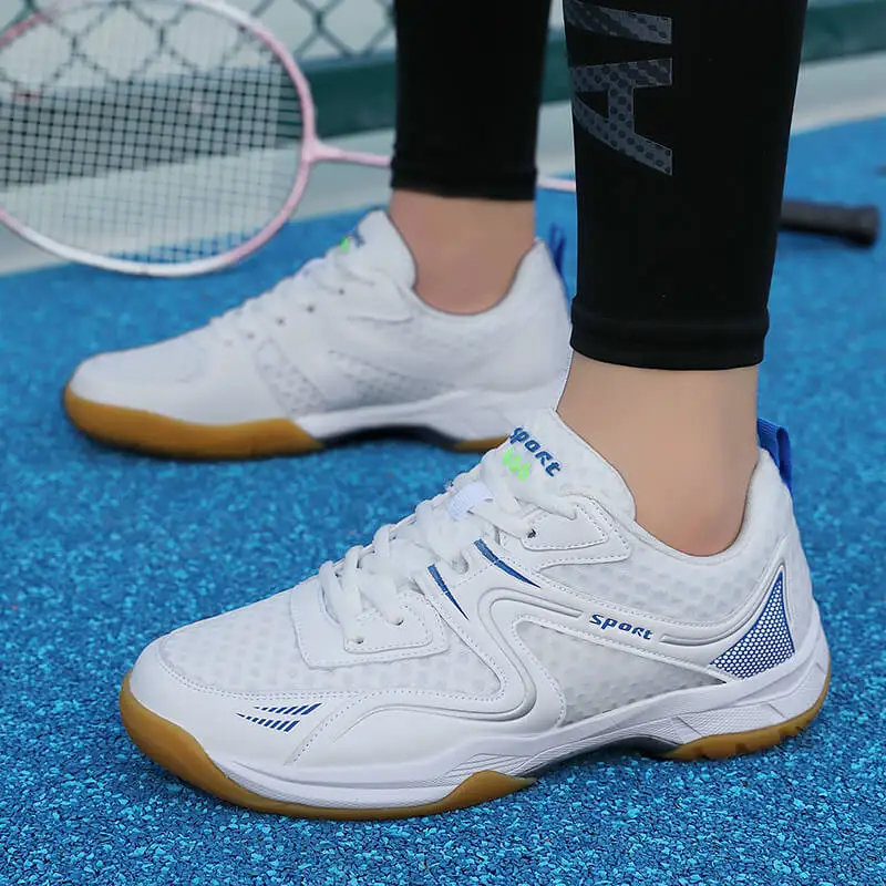 Badminton Women Sports Shoes Men Breathable Fitness Skipping Competition Non-slip Shock-absorbing Running Tennis Shoes