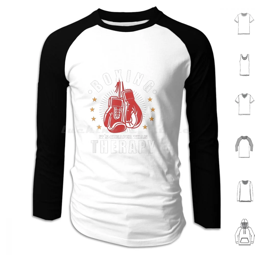 Boxing It'S Er Therapy Boxing Gloves Gift Boxer T-Shirt Hoodie cotton Long Sleeve Boxing Its Er Therapy Boxing Gloves Boxer