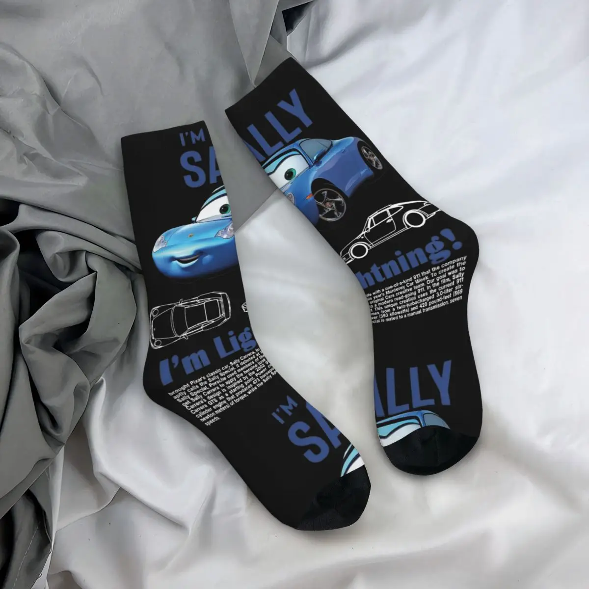 Winter Warm Hip-hop Unisex Sally I\'m Lightning Cars Socks Mcqueen Breathable Basketball Socks