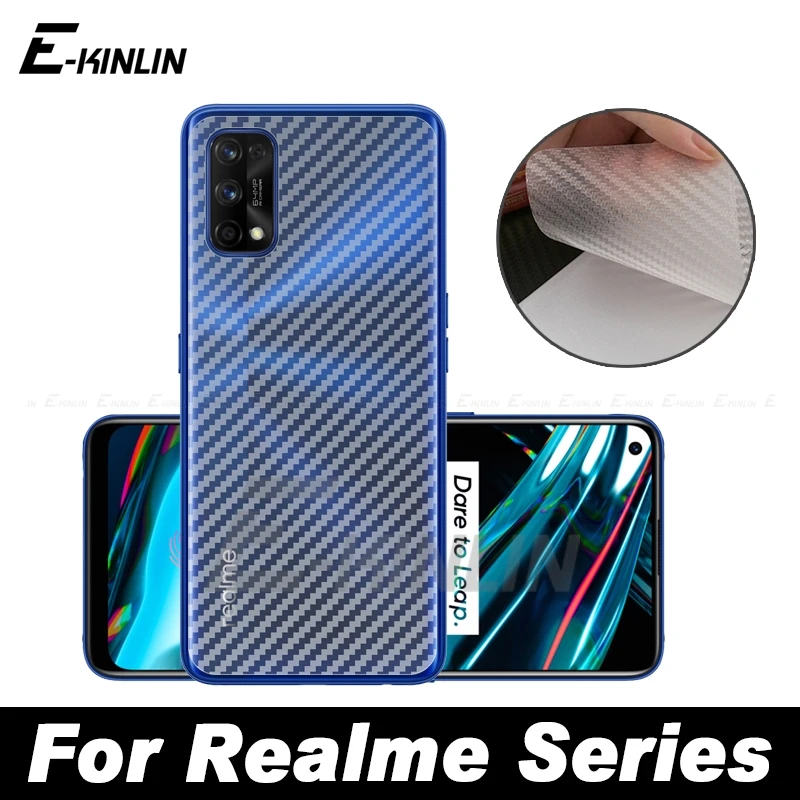 5pcs/lot 3D Carbon Fiber Back Cover Screen Protector Protective Film For Realme 11 11x 10 10T Pro Plus (Not Tempered Glass)