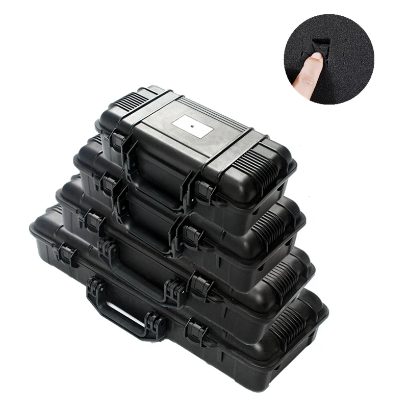 Large Waterproof Tool Box Suitcase Tools Storage Box with Sponge Toolbox for Mechanics Shockproof Safety Hard Pelican Case