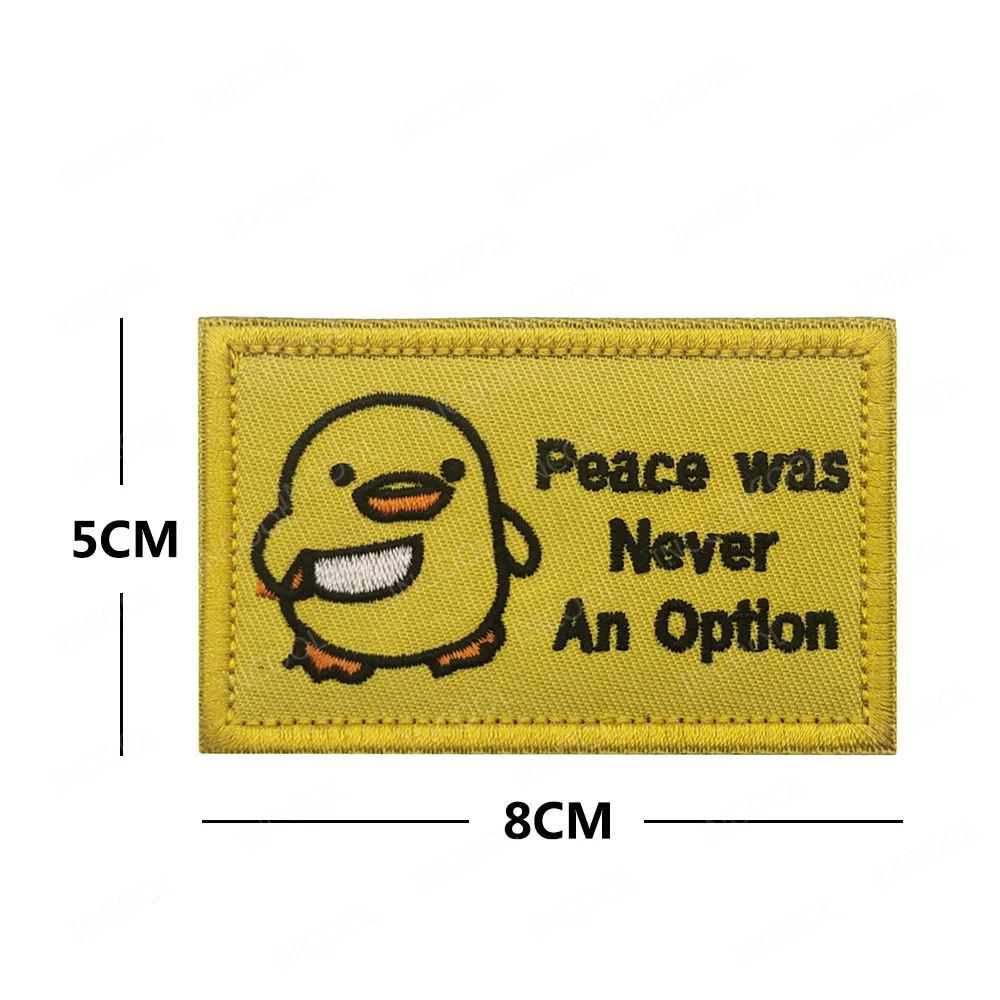 Yellow Embroidery Patches English Alphabet Letter Warning Funny Saying Tactical Slogan Words Sniper Appliqued For Clothing