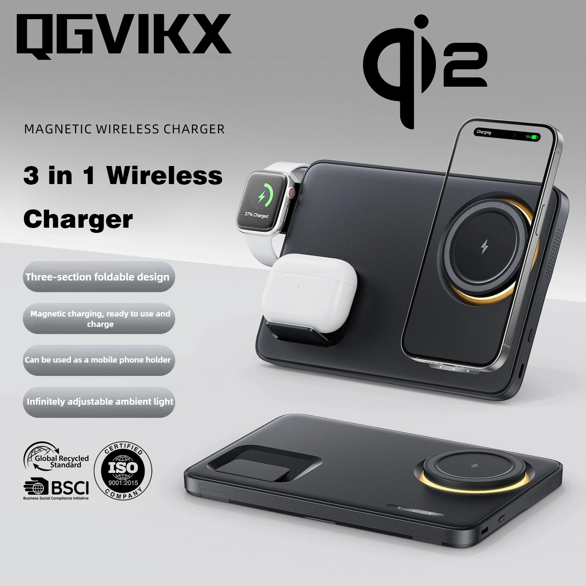 Qi2 15W 3-In-1 Fold…