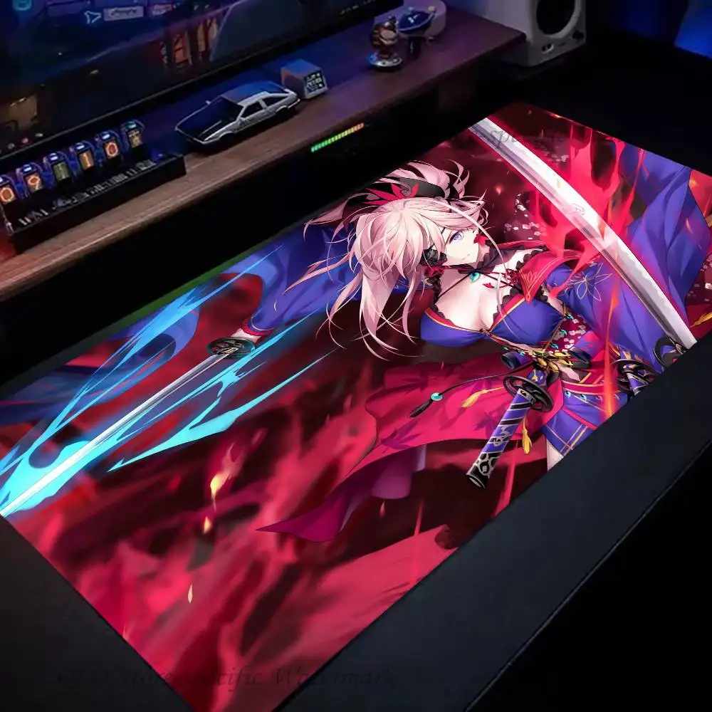 Miyamoto Musashi Anime Game Fate Grand Order Mousepad Non-slip Suitable For Office Computers Laptops E-sports Game Desk Mats XXL