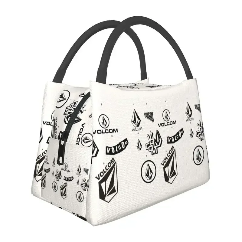 Custom Volcoms Logo Insulated Lunch Bags for Women Waterproof Cooler Thermal Lunch Box Work Picnic