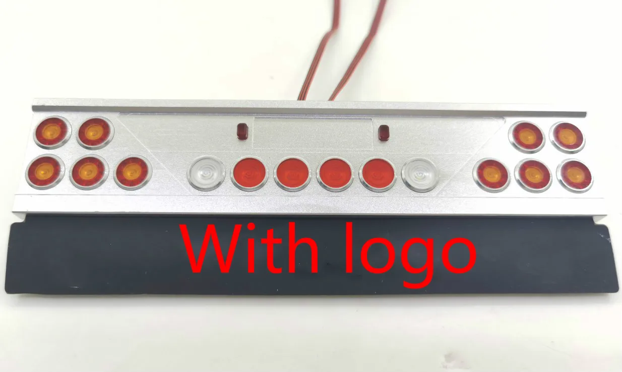 Metal LED Truck Taillight Assembly Angel Eyes PCB Light for 1/14 Tamiya RC Truck Car SCANIA AROCS MAN Modification DIY