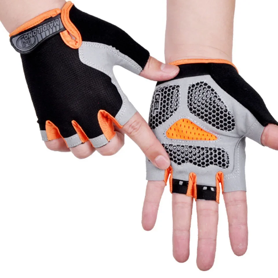 Cycling Half Finger Gloves Breathable Anti-slip Anti-sweat Sports Gloves