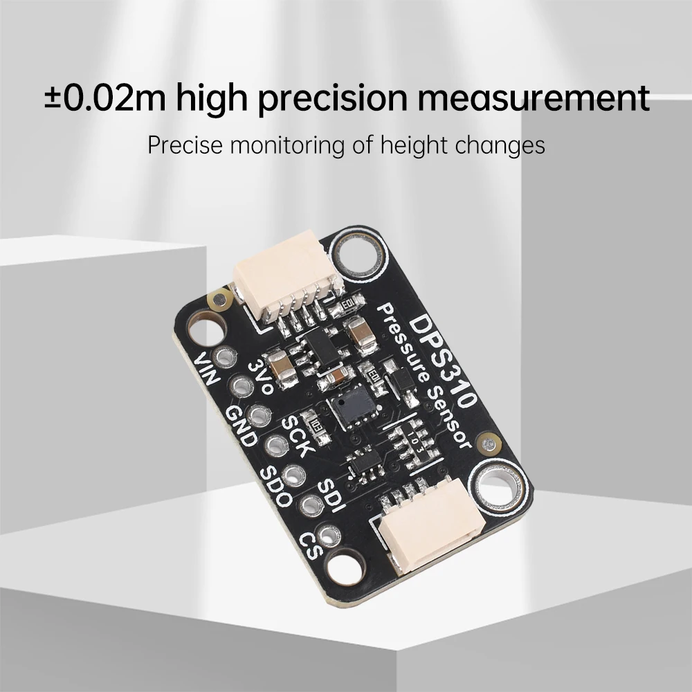 DPS310 High Accuracy Barometric Altitude Sensor Module 300-1200hPa Qwiic Interface ±0.02m High Precision Measurement I2C/SPI