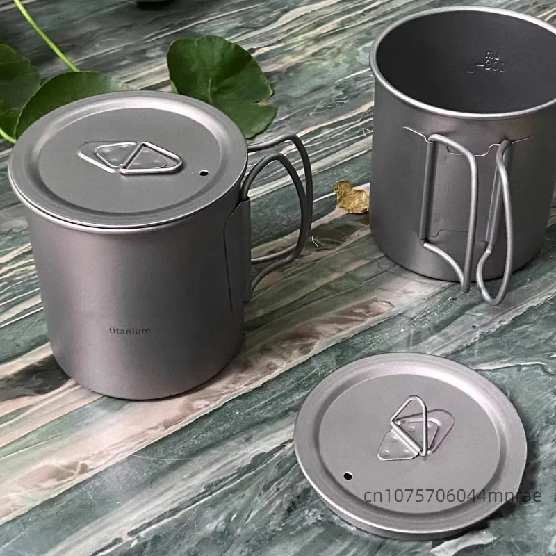 Pure Titanium Cup Outdoor Folding Titanium Cup Portable Outdoor Home Camping Pure Titanium Mark Cup Water Appliance