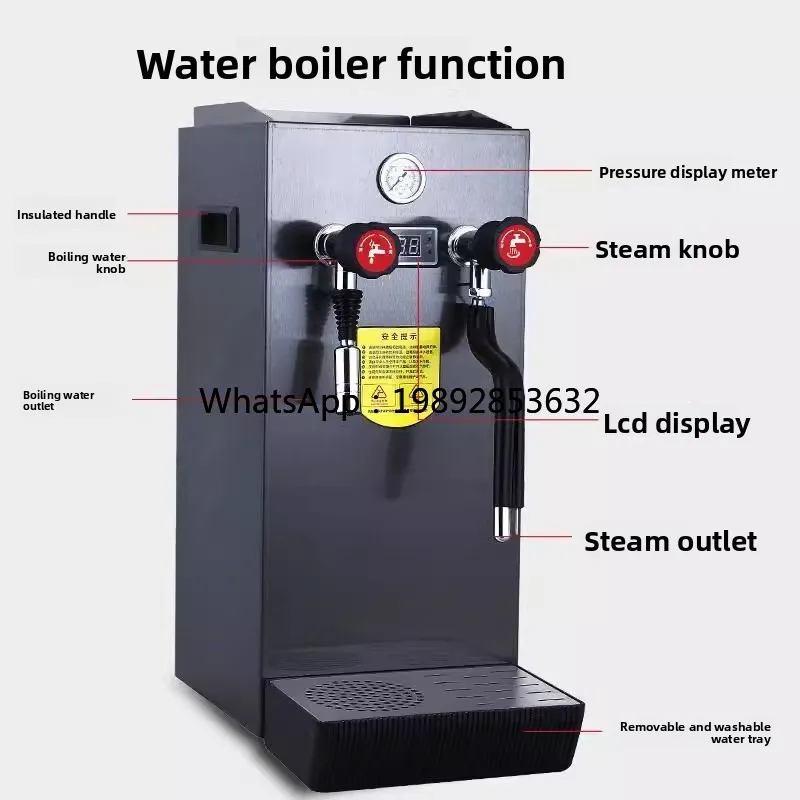 Zz غلاية مياه بخارية أوتوماتيكية بالكامل، سخان مياه الحليب Frother، معدات متجر شاي الحليب التجاري، مستخرج شاي القهوة