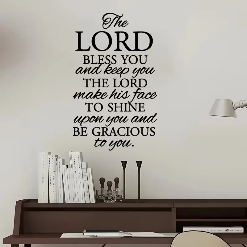 1pc Inspirational Religious Wall Decal - Removable Self-Adhesive Art with Glossy Finish, Irregular Shape, Perfect for Living Roo