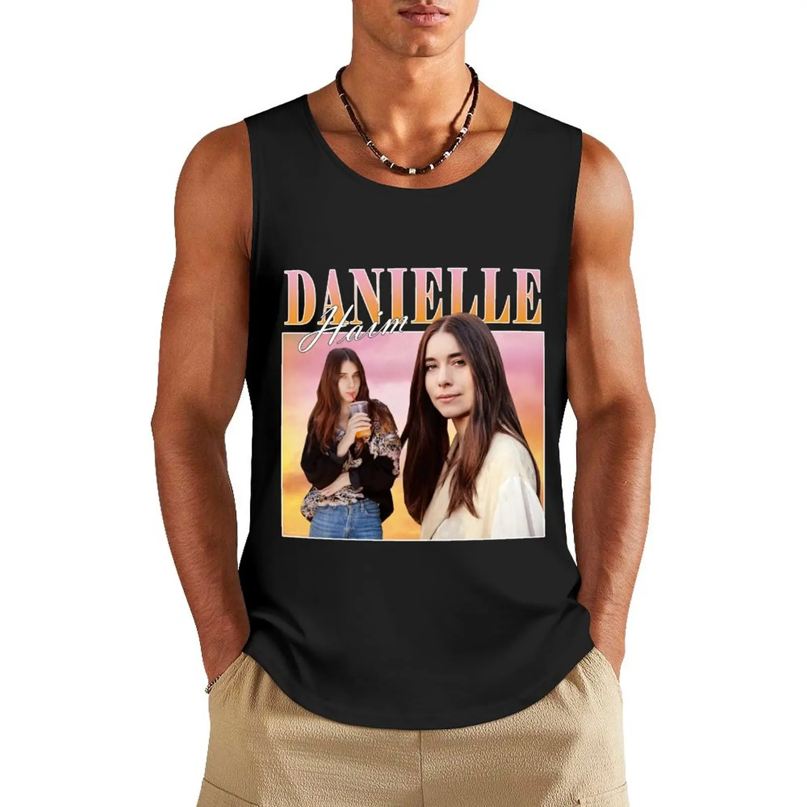 

Danielle Haim Homage Tee Tank Top men gym men clothing