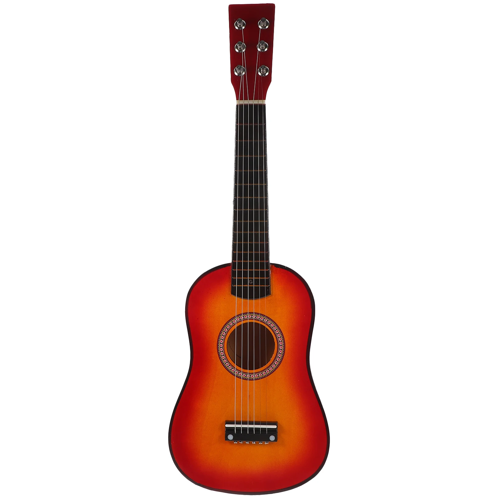Guitarra folk para iniciantes, instrumento acústico vintage de 23 espaços para crianças, material de basswood, brinquedo musical, presente com qualidade de som rica