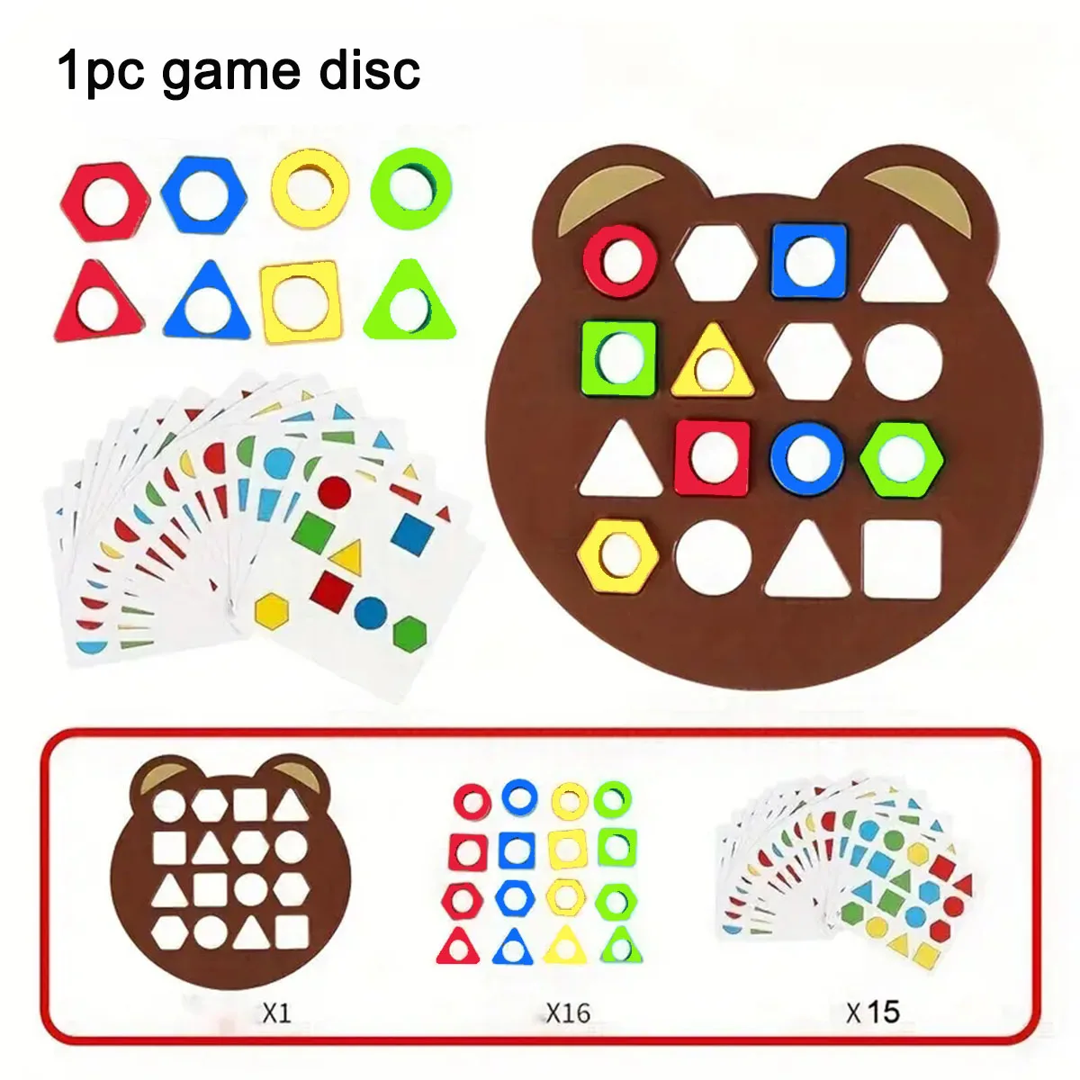 DIY geometrische vorm kleuraanpassing 3D puzzel baby leren educatief interactief gevechtsspel speelgoed voor kinderen cadeau