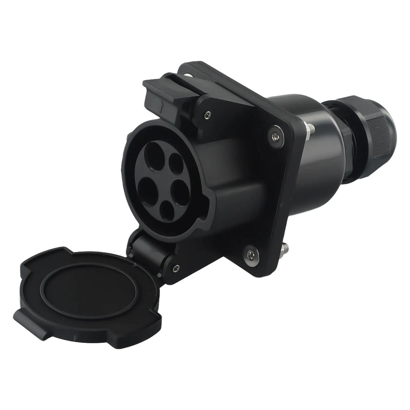 For J1772 Type 1 Electric Vehicle Charging Inlet Socket 32 AMP Designed for Level 1 and 2 AC Charging Applications