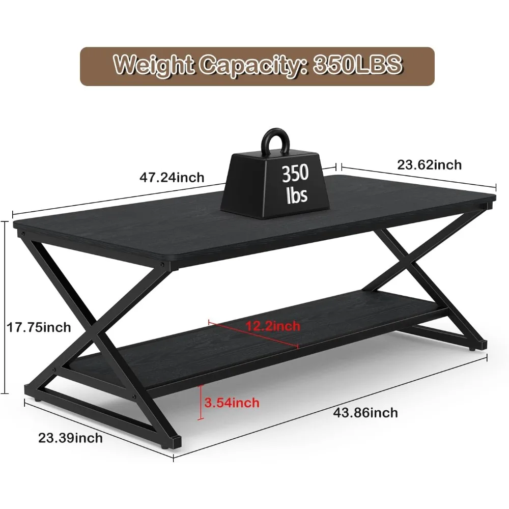 Modern Minimalist Round Corner Coffee Table with Storage Shelf, Wood and Metal Living Room Center Table, Industrial Style