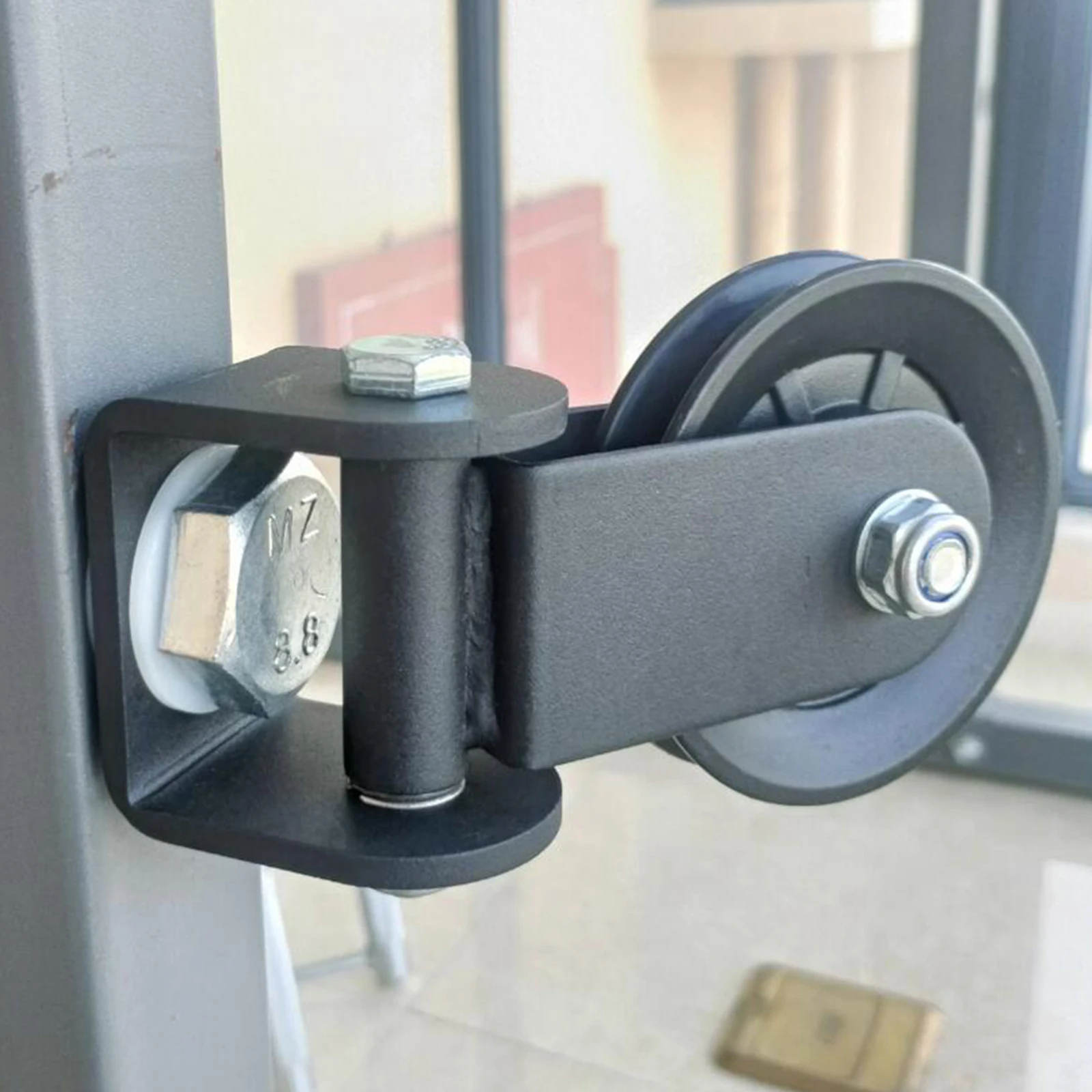 

Блок шкива для спортзала, установленный на стойке, поворотный шкив для домашнего тренировки в тренажерном зале, система шкивов LAT, нейлоновое колесо, пластиковый ролик, раздвижной