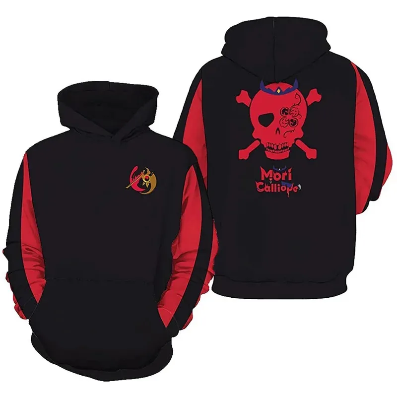 DY20VTuber Hololive Mori Calliope เสื้อฮู้ดคอสเพลย์คิริอุ โคโค่เสื้อแจ็คเก็ตผู้ชายเสื้อ 25