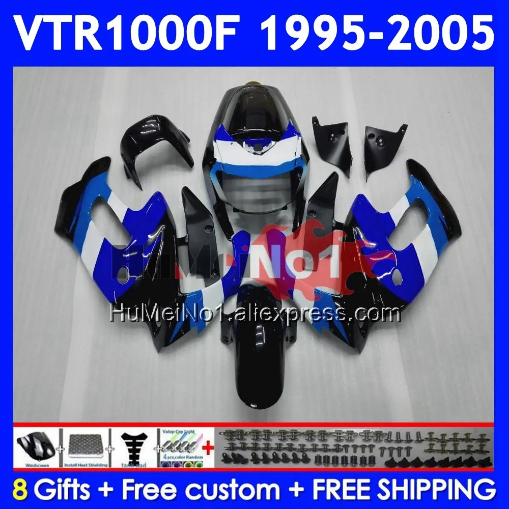 SuperHawk For HONDA VTR1000F 95 96 97 98 99 Repsol blue 00 66No.24 VTR1000 F VTR 1000 F 1000F 2001 2002 2003 2004 2005 Fairing