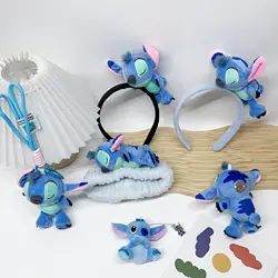 Cartoon Stitch Headband Cute Plush Face Wash Hair Accessories Amusement Park Same Headband Stitch