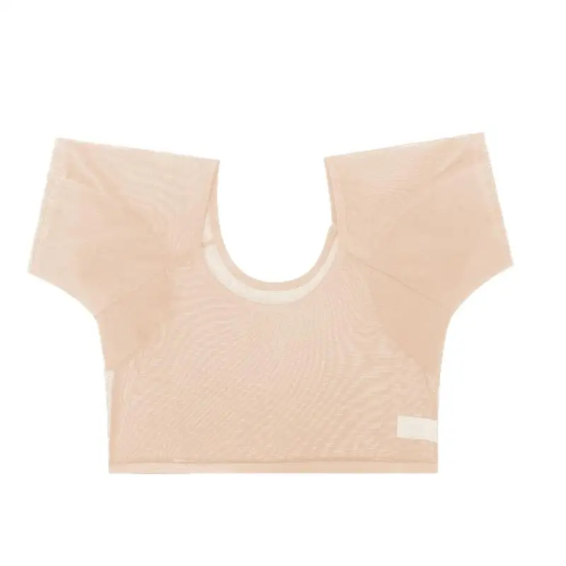 Waschbare Achselschweiß-Pads in T-Shirt-Form, ultradünn, atmungsaktiv, geruchskontrollierend, elastisch, für Frauen geeignet. – Detail 10