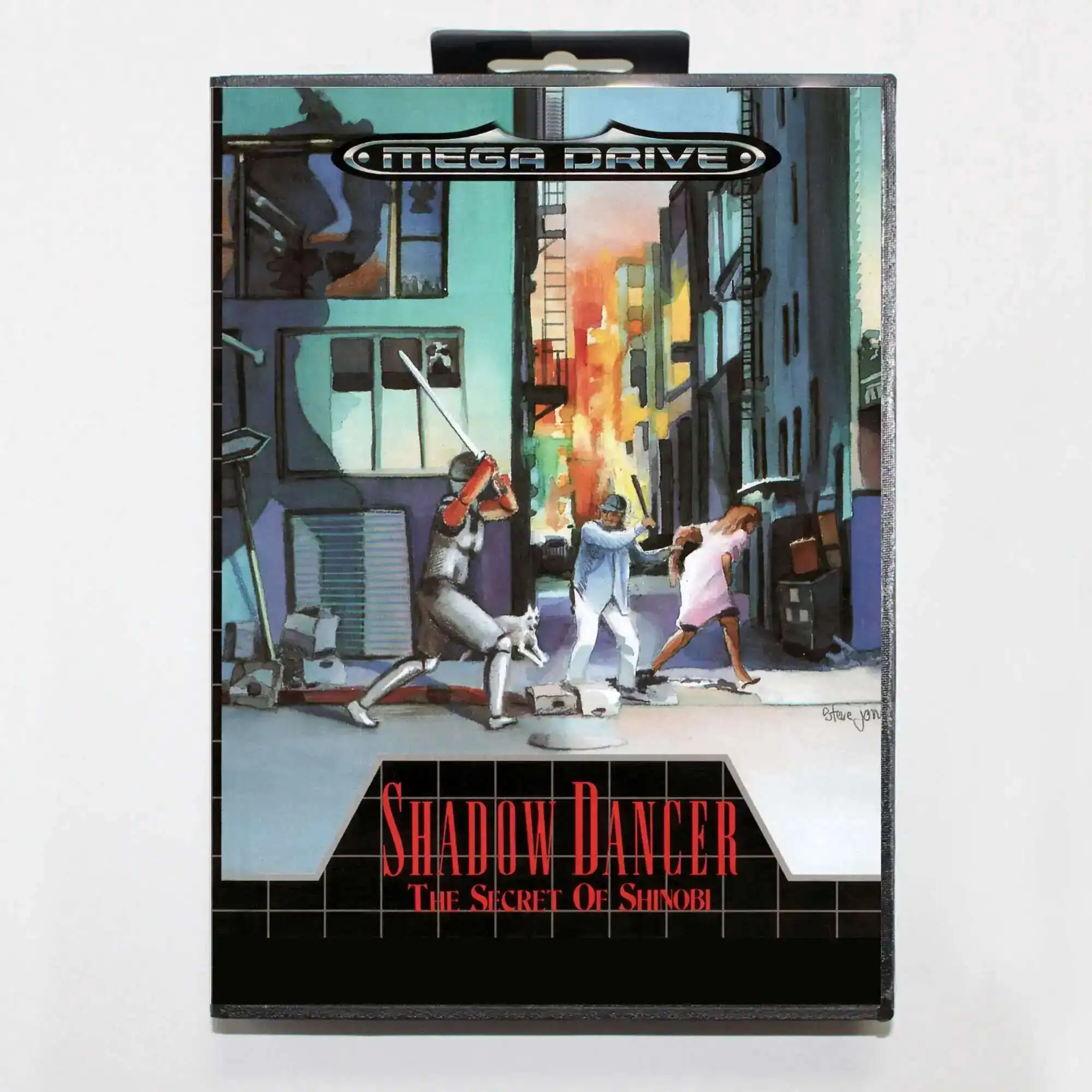 بطاقة ألعاب Shadow Dancer The Secret Of Shinobi MD مع صندوق EUR لنظام Sega Megadrive Genesis 16 بت