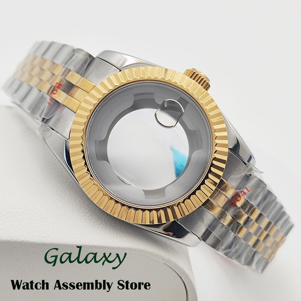 31MM NH05 Fluted Curved Sapphire Glass Stainless Steel Waterproof Watch Case for Ladies Women Fit NH05 NH06 Movement