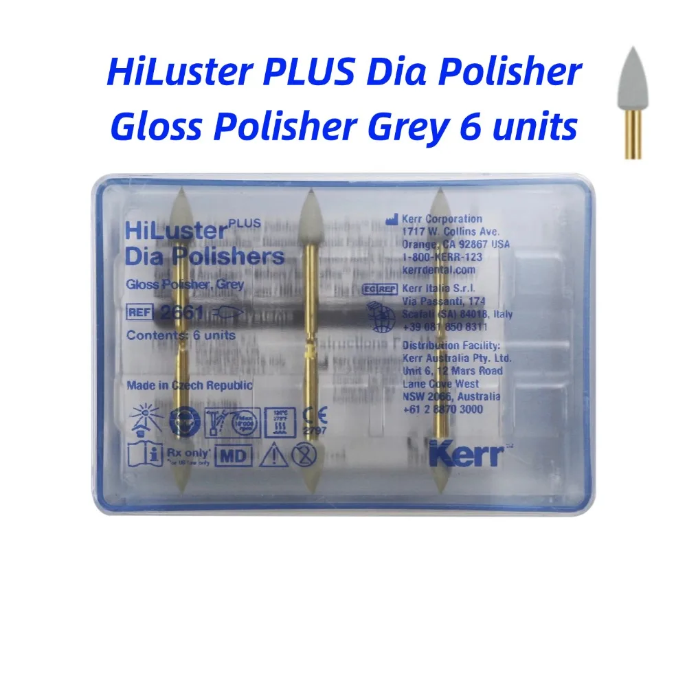 

Полировальные насадки Kerr HiLuster PLUS Dia, алмазные композитные полировальные боры, 6 шт./упак., диски Flame Cup, Minipoint, для высокоглянцевой полировки полимерных материалов