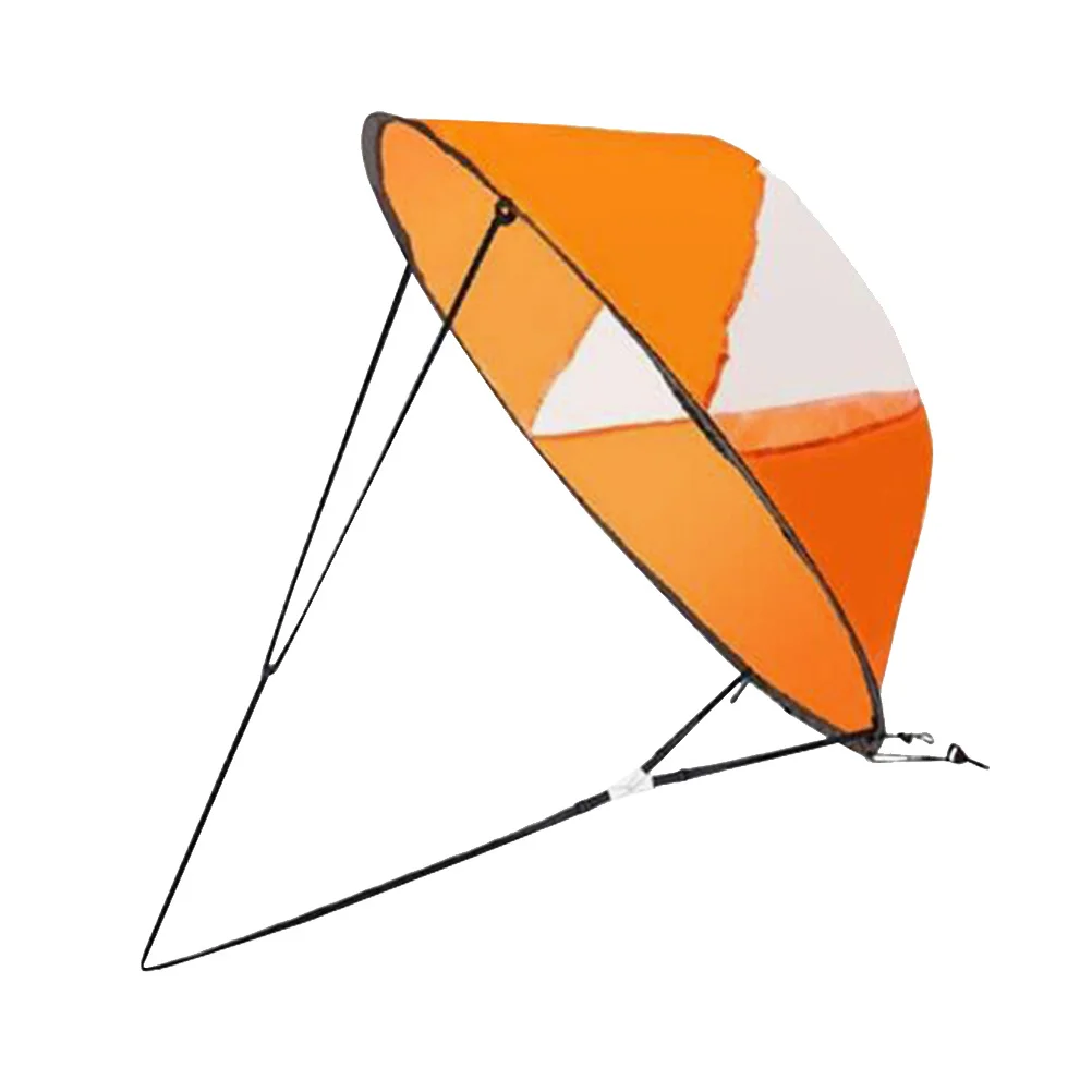 

Portable Wind 108Cmx108Cm Orange Foldable Kayak Canoe Sail Clear Window Downwind Paddle Sail Kayaking Accessories