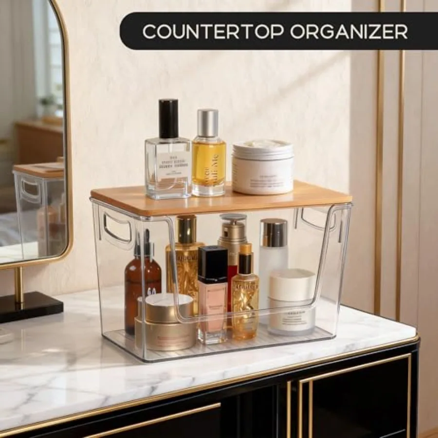 Pantry Organizers Storage, 2 Pack Large Storage Bins for Onion, Potato, Garlic, Canned Food, Organizer Bins for Under Sink, Kit view 5