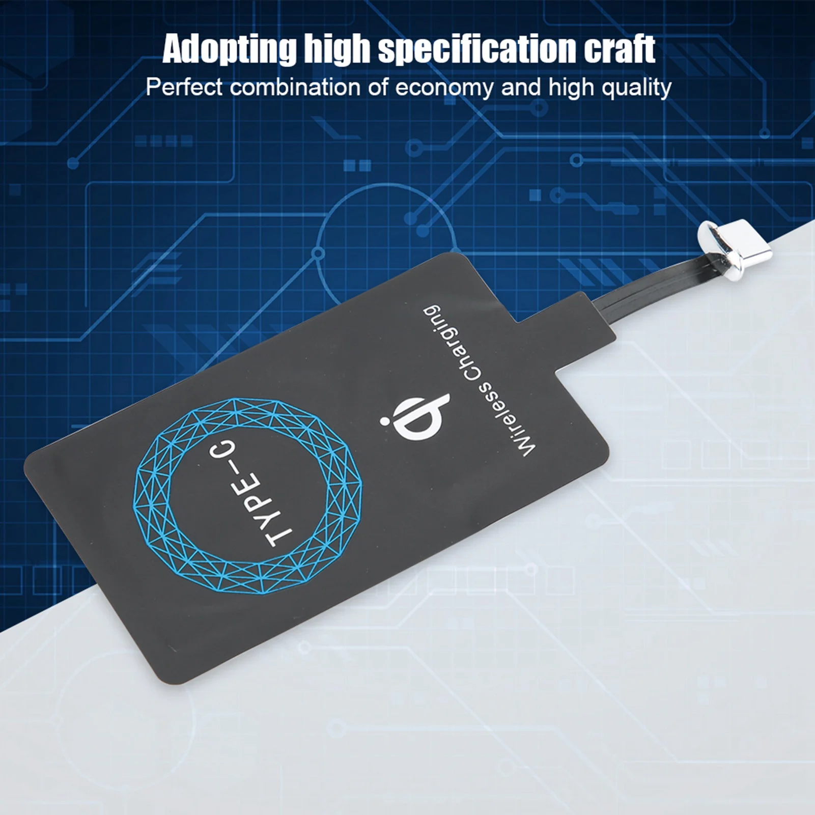2PCS Type C Wireless Charger Adapter Portable Charging Receiver Qi Enabled Fast Charging for Type C Mobile Phone Car Travel Home - view 5