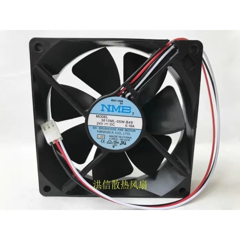 Z  FOR   NMB 3610ML-05W-B49 DC24V 0.16A 90MM 9CM 3-Pin Inverter Cooling Fan