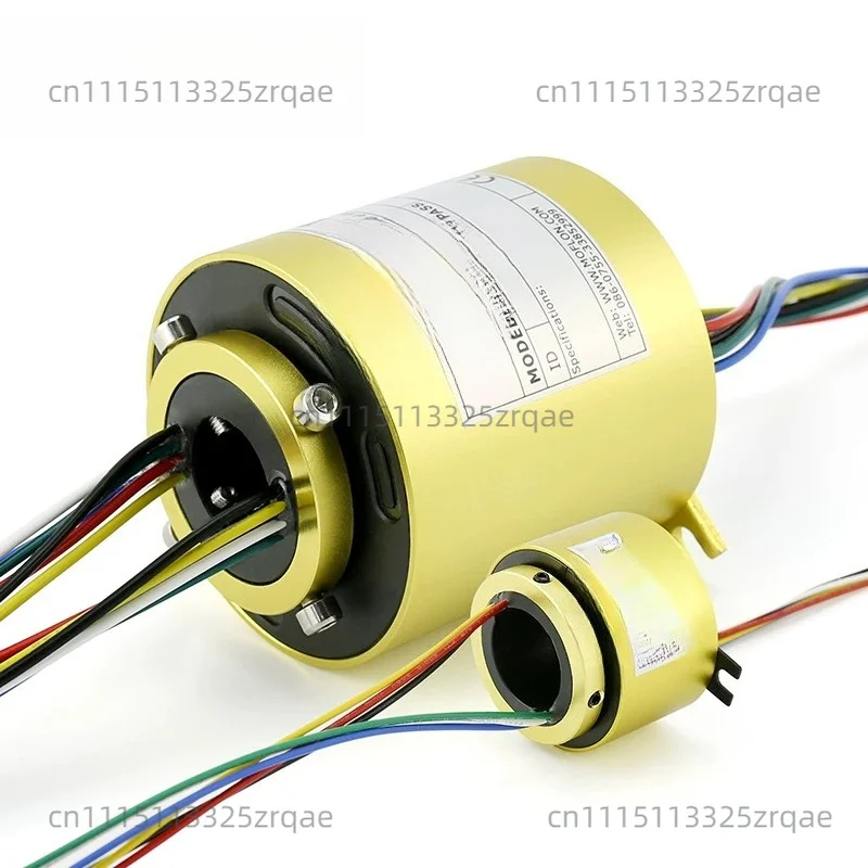 Slide Ring Rotating Conductive Collector Brush Through Hole Inner Diameter 2 4 6 8 12 Wire Connector Slip Contact Ring