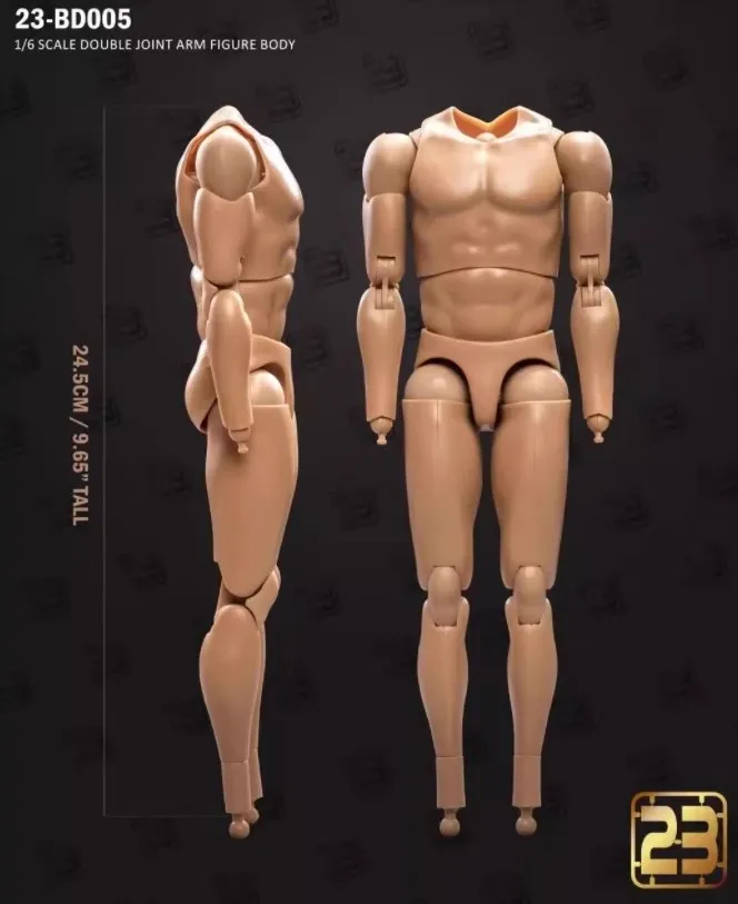 23TOYS 1/6 23-BD001/003/004/005/006/002 1/6 Scale Male Soldier Standard Strong Muscle Joint Articulate Body 12" Action Figure