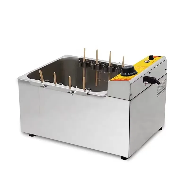 Fritadeira comercial para cachorro-quente 12L, restaurante comercial, frango frito, chips de gás, fritadeira de óleo profundo