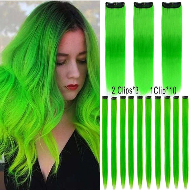 13 Pieces Rainbow Hair Extensions for Kids Colored Clip in Hair Extensions for Girls Women Hair Accessories for Girls Kids Gifts