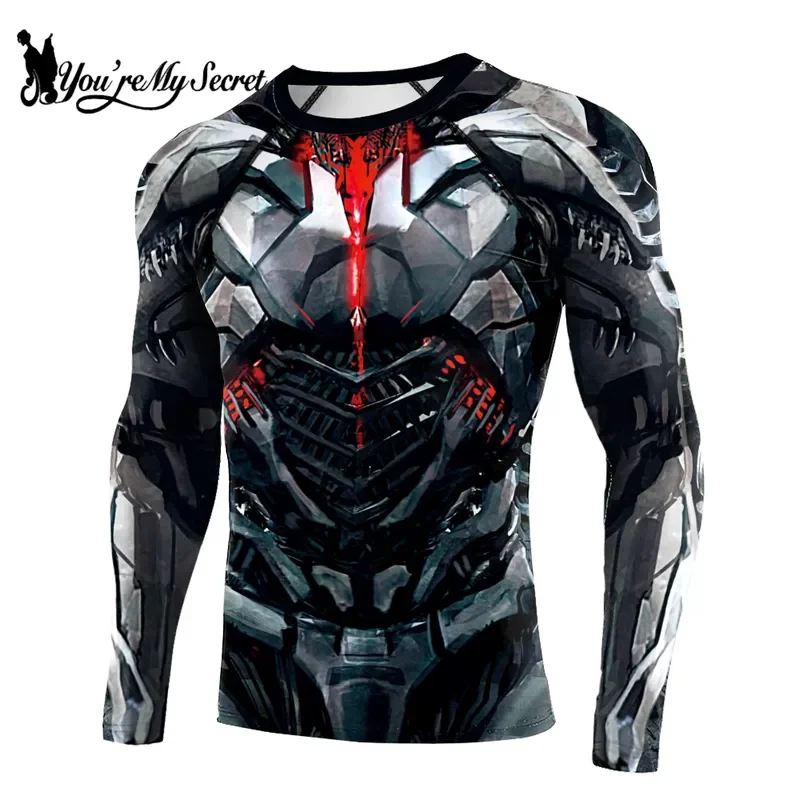 3D Printed Casual Long Sleeve 2026 Superhero Compression Shirt Men Quick Dry Rash Guard Gym Workout Tops Comics Cosplay