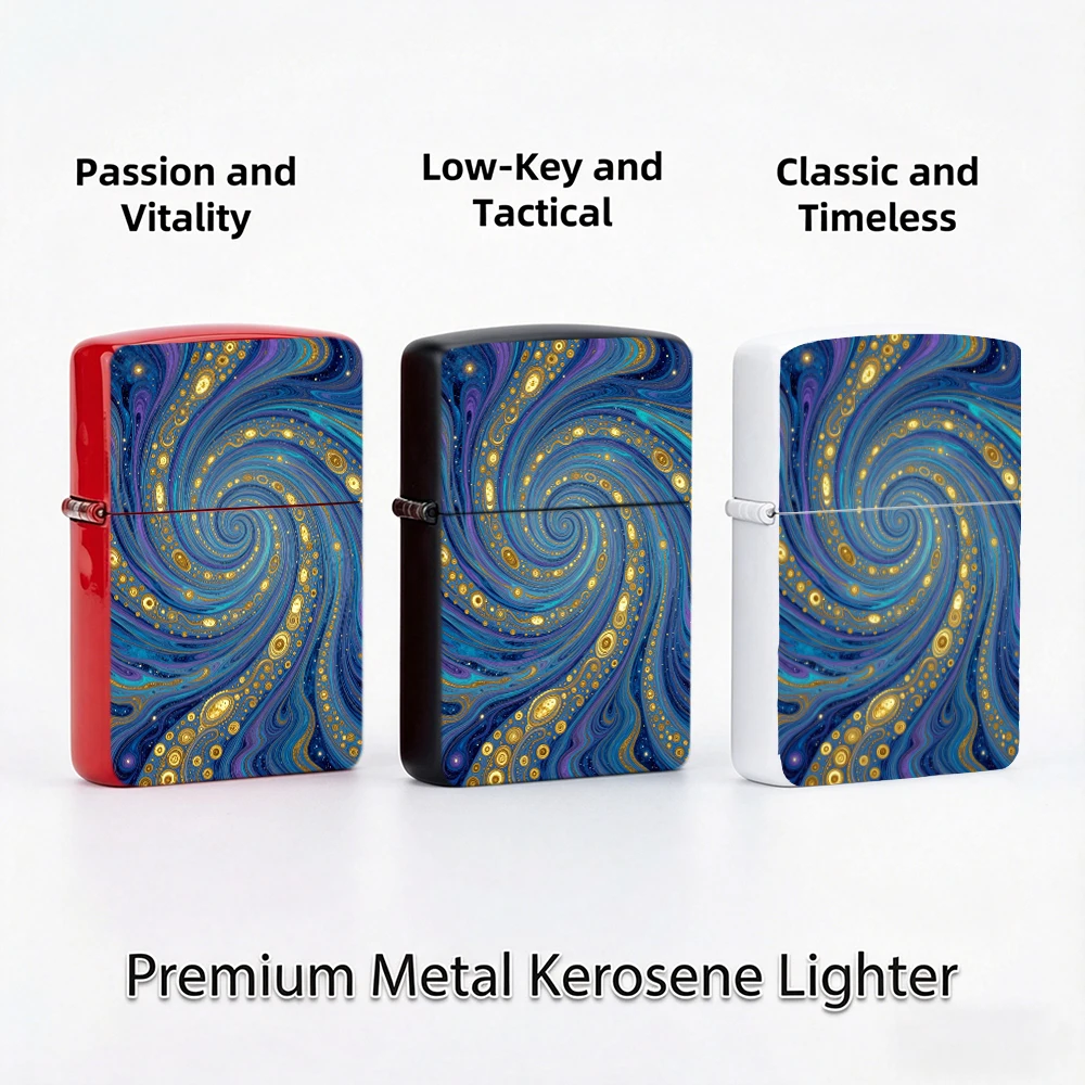 Flip Top Lighter Golden Blue C - Vintage Collectible Lighters 评论和价格